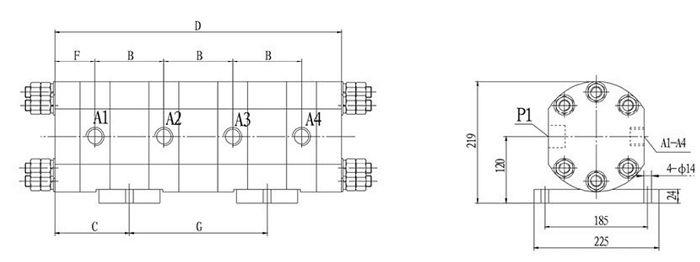 Cast Iron Gear Flow Divider Without Relief Valve
