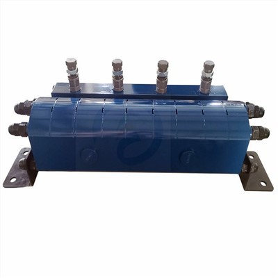 4-sektions synkron hydraulisk växelflödesdelare
